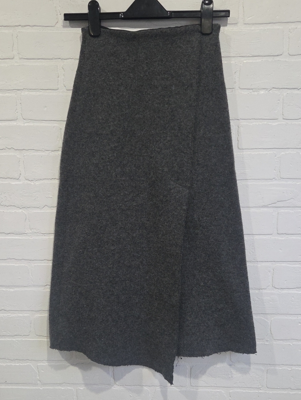 Zara Charcoal Gray Midi Skirt